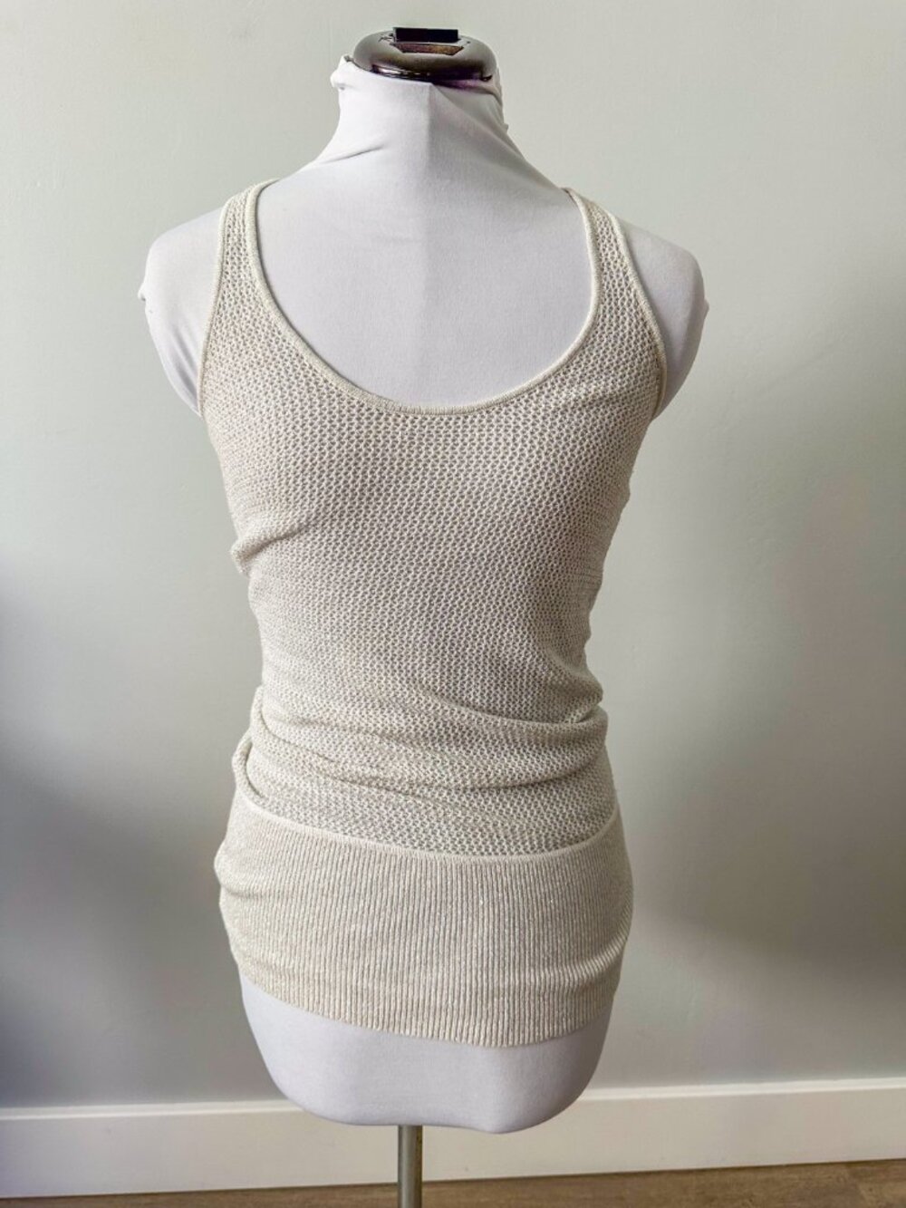 Marciano Mesh Silver Sparkle Long Tank